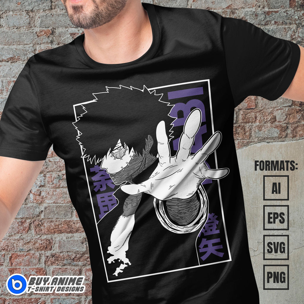 Dabi My Hero Academia Vector T-shirt Design Template