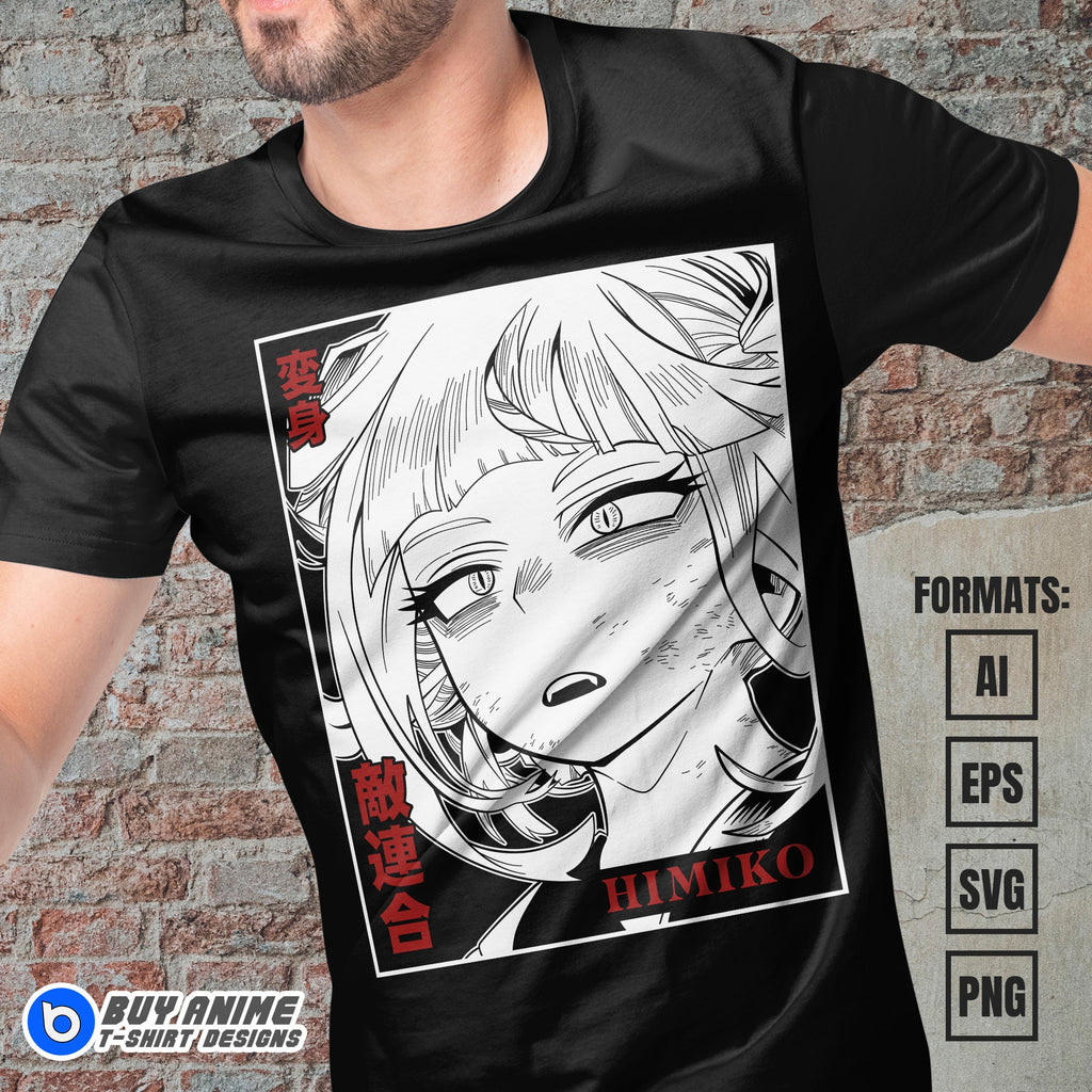 Himiko My Hero Academia Vector T-shirt Design Template