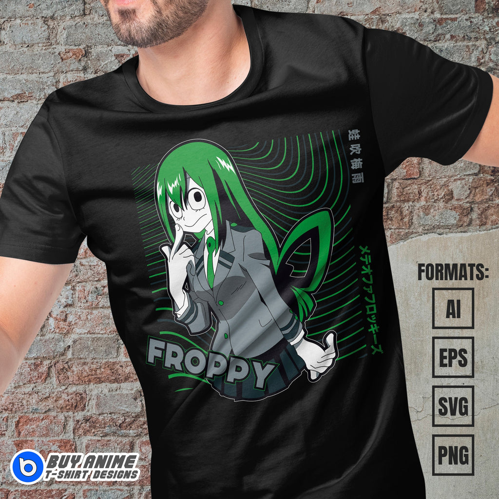 Froppy My Hero Academia Vector T-shirt Design Template