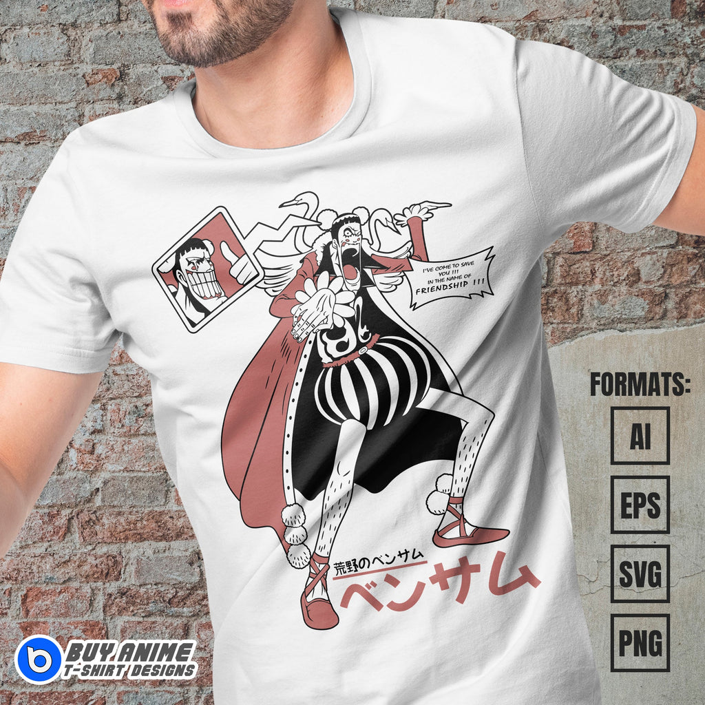 Bon Chan One Piece Anime Vector T-shirt Design Template