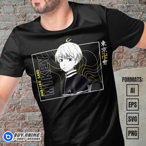 Manjiro Sano Tokyo Revengers Anime Vector T-shirt Design Template #2