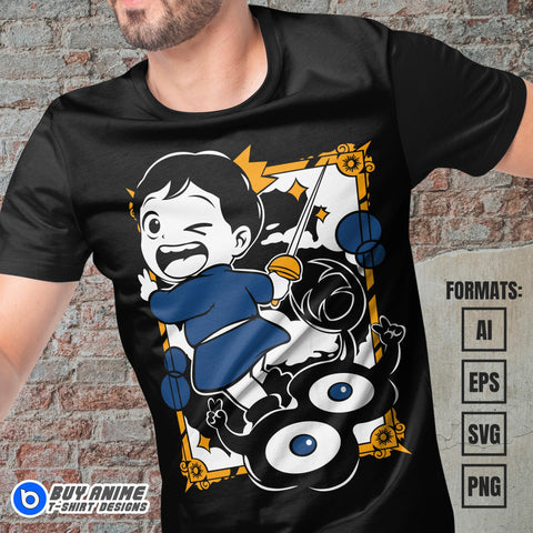 Bojji Ranking of Kings Anime Vector T-shirt Design Template