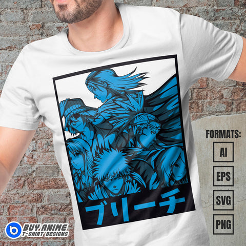 Bleach Anime Vector T-shirt Design Template