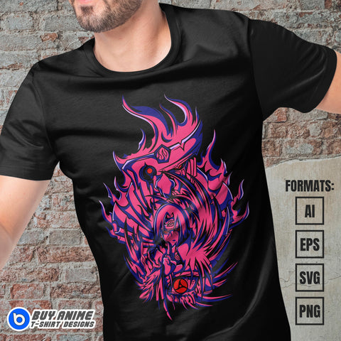 Itachi Uchiha Naruto Anime Vector T-shirt Design Template