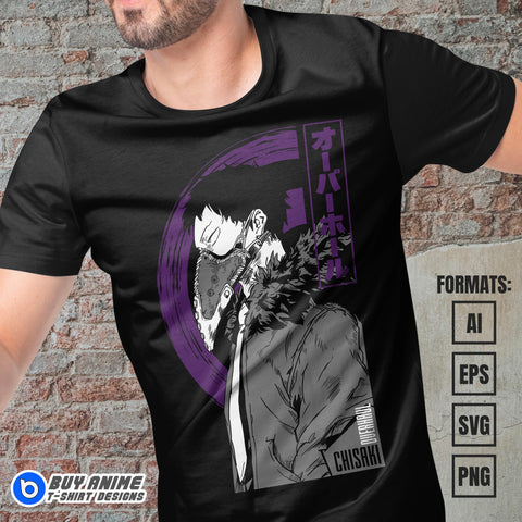 Chisaki My Hero Academia Anime Vector T-shirt Design Template