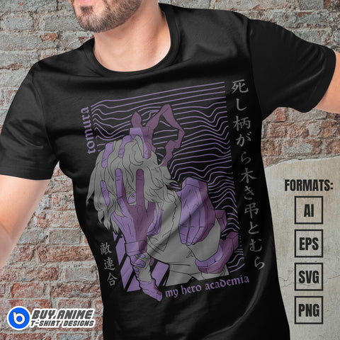 Tomura My Hero Academia Anime Vector T-shirt Design Template #3