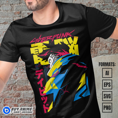 Cyberpunk Edgerunners Anime Vector T-shirt Design Template