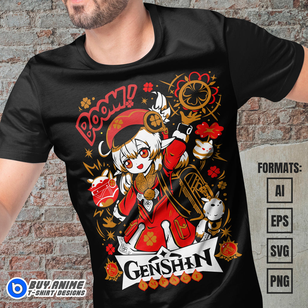 Genshin Impact Vector T-shirt Design Template