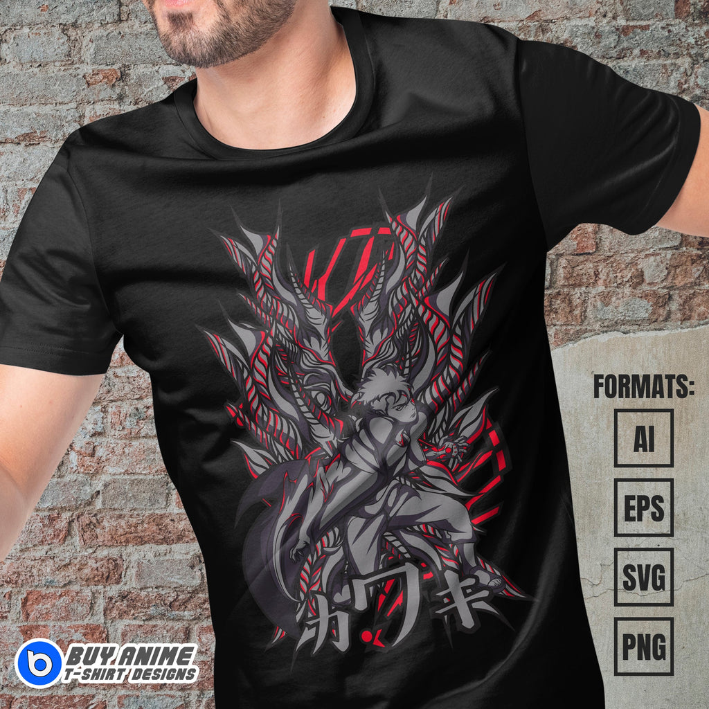 Kawaki Boruto Anime Vector T-shirt Design Template