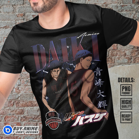 Daiki Aomine Kuroko No Basket Anime Bootleg T-shirt Design