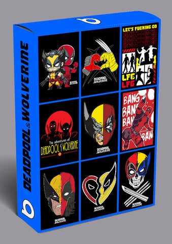 Deadpool x Wolverine Vector T-shirt Designs Bundle Templates