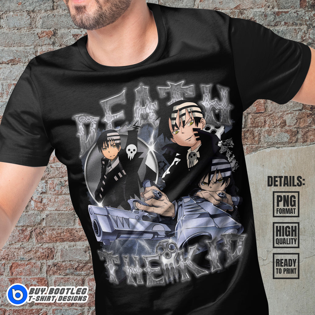 Premium Death The Kid Soul Eater Anime Bootleg T-shirt Design