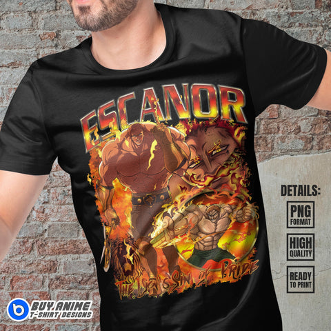 Escanor The Seven Deadly Sins Anime Bootleg T-shirt Design