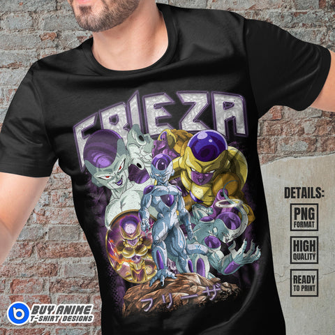 Frieza Dragon Ball Anime Bootleg T-shirt Design