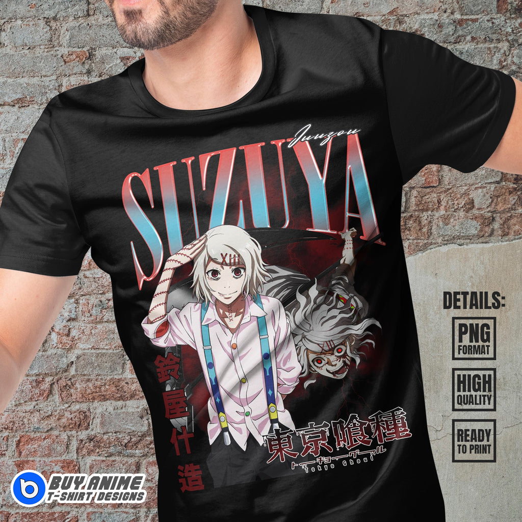 Juuzou Suzuya Tokyo Ghoul Anime Bootleg T-shirt Design