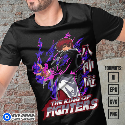 Premium Iori Yagami King of Fighters Vector T-shirt Design Template