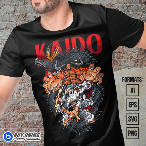 Premium One Piece Anime Vector T-shirt Design Template #5