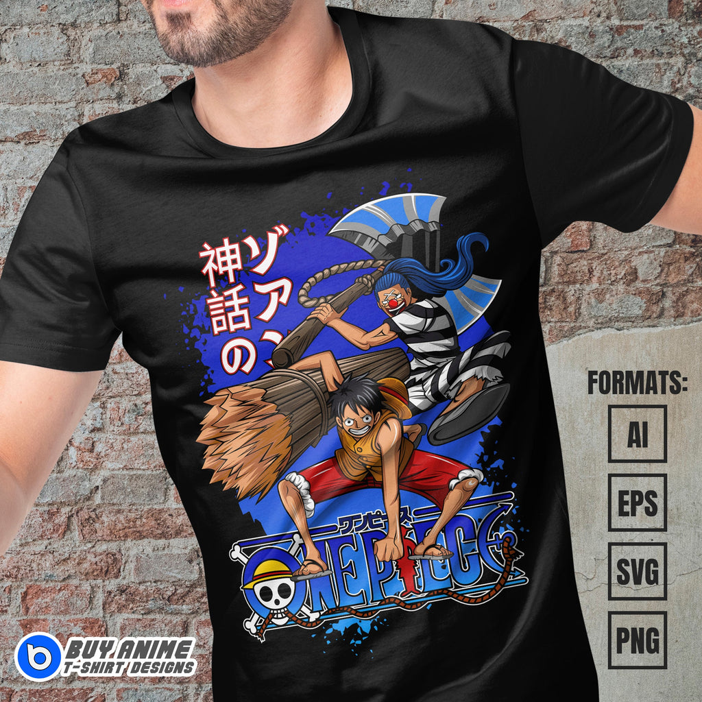 Premium One Piece Anime Vector T-shirt Design Template #6