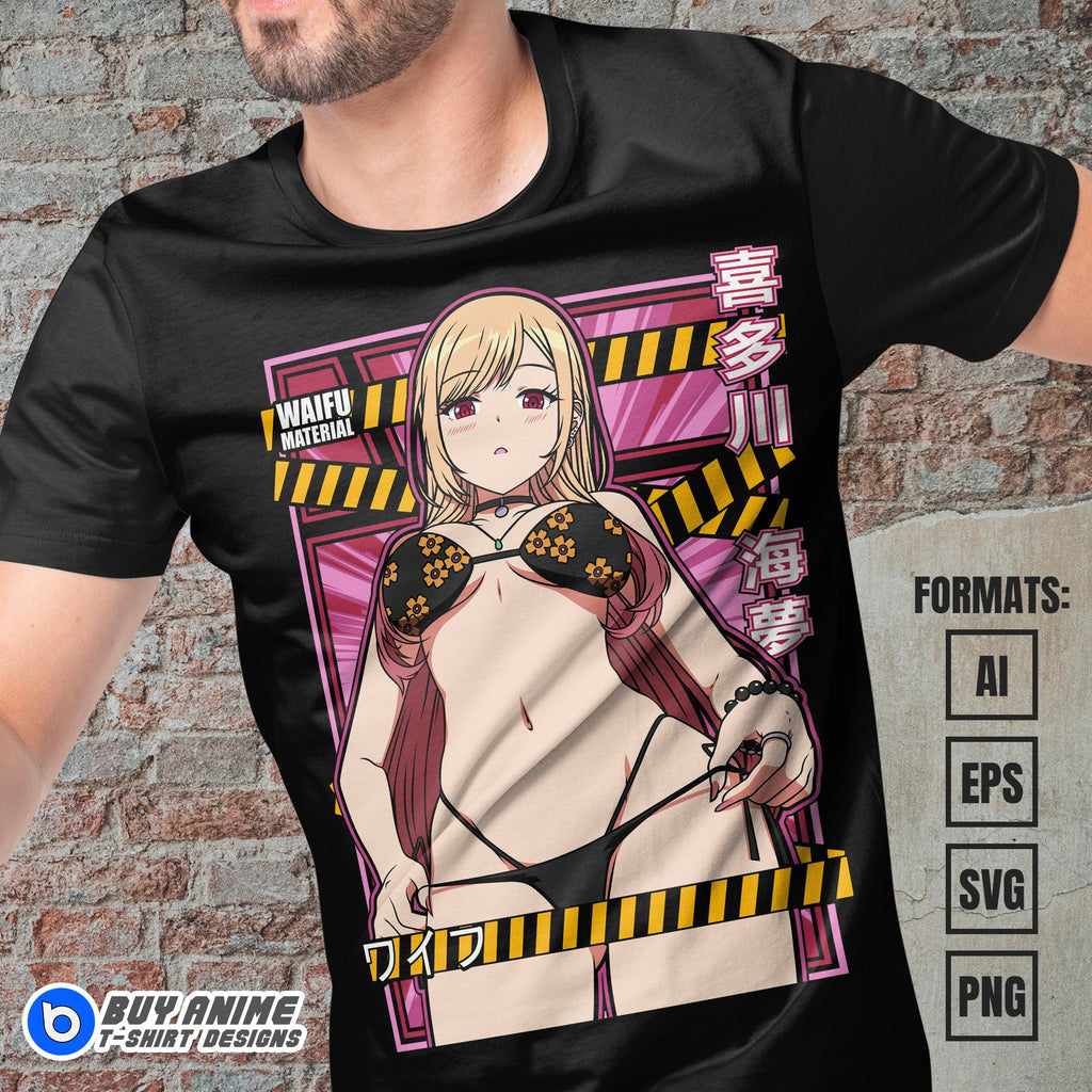 Premium Marin My Dress Up Darling Anime Vector T-shirt Design Template #4