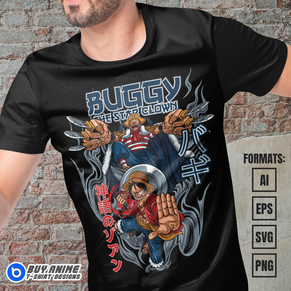 Premium One Piece Anime Vector T-shirt Design Template #10