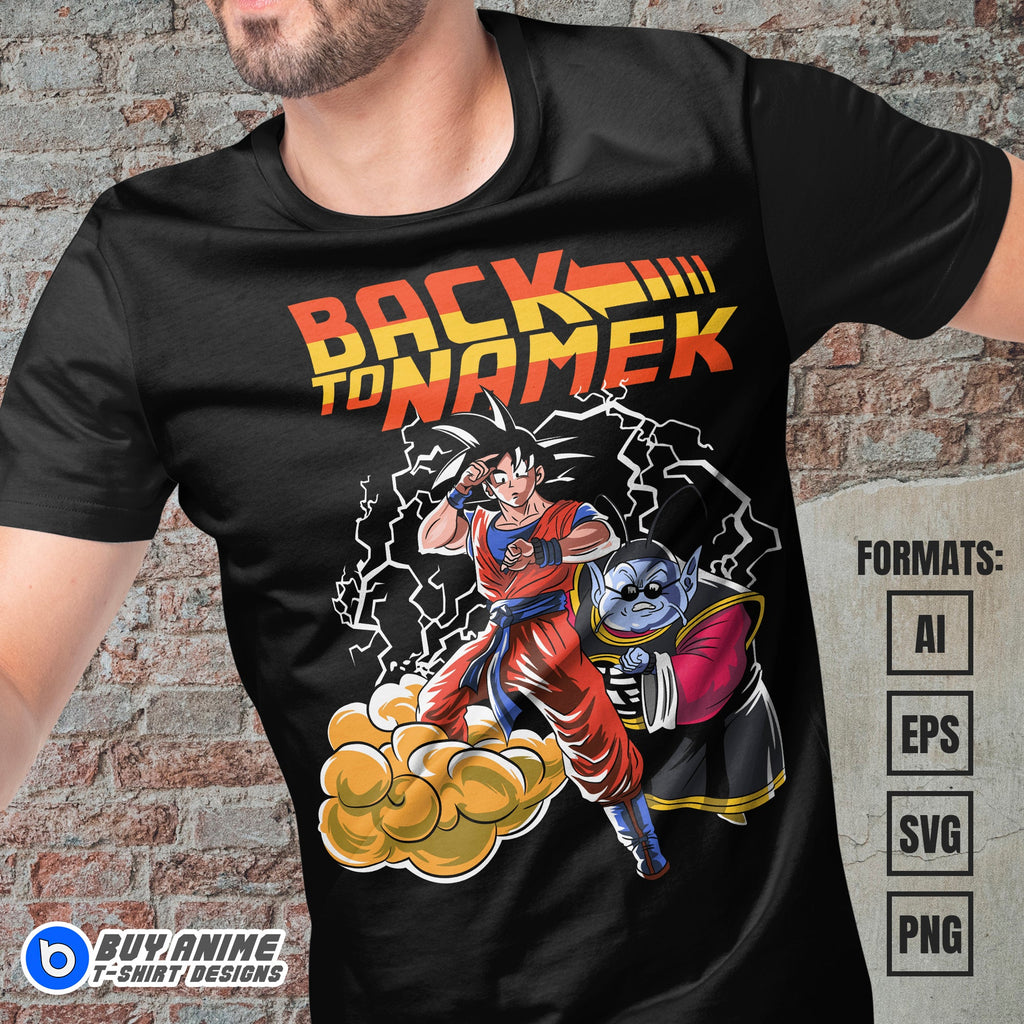 Premium Dragon Ball Anime Vector T-shirt Design Template #19