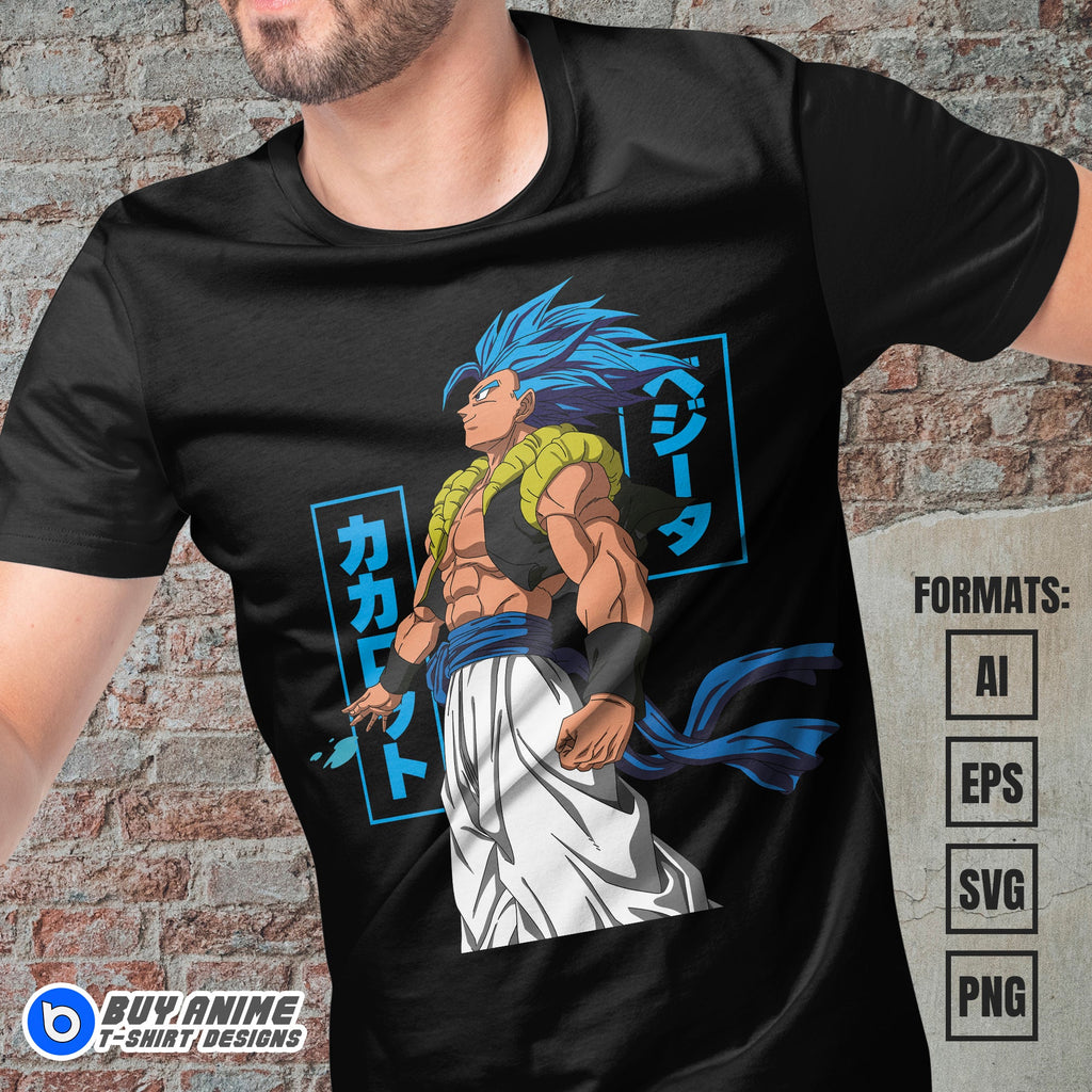 Premium Gogeta Dragon Ball Vector T-shirt Design Template #3