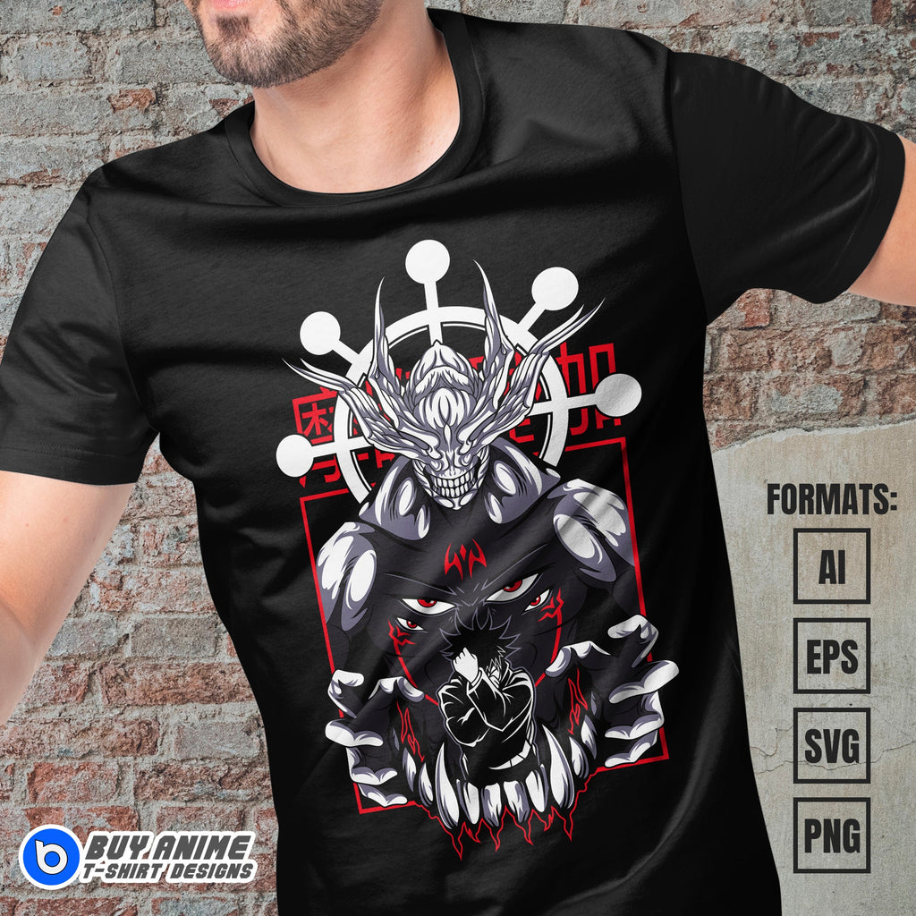 Premium Jujutsu Kaisen Anime Vector T-shirt Design Template #33