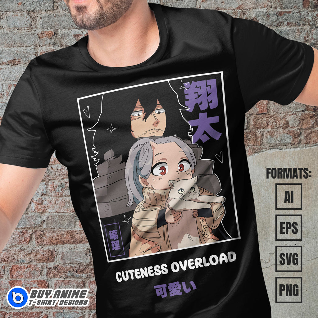 Premium Aizawa x Eri My Hero Academia Anime Vector T-shirt Design Template