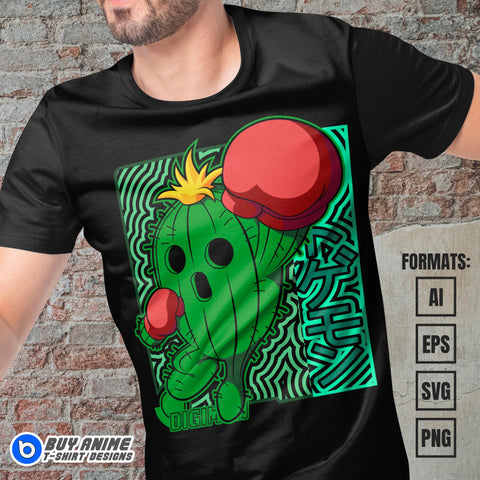 Premium Togemon Digimon Anime Vector T-shirt Design Template