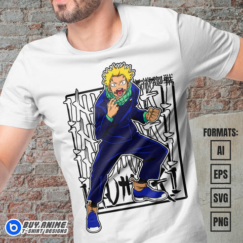 Premium Inumaki Toge Jujutsu Kaisen Anime Vector T-shirt Design Template #2