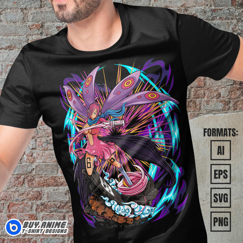 Premium Reiju Vinsmoke One Piece Anime Vector T-shirt Design Template