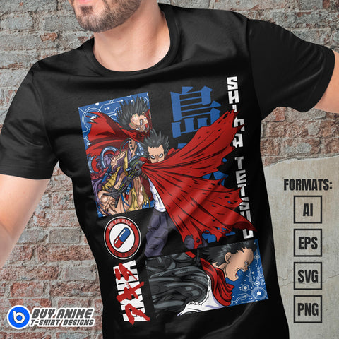 Premium Tetsuo Shima Akira Anime Vector T-shirt Design Template