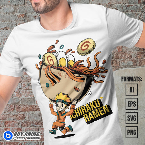 Premium Naruto Uzumaki Anime Vector T-shirt Design Template #16