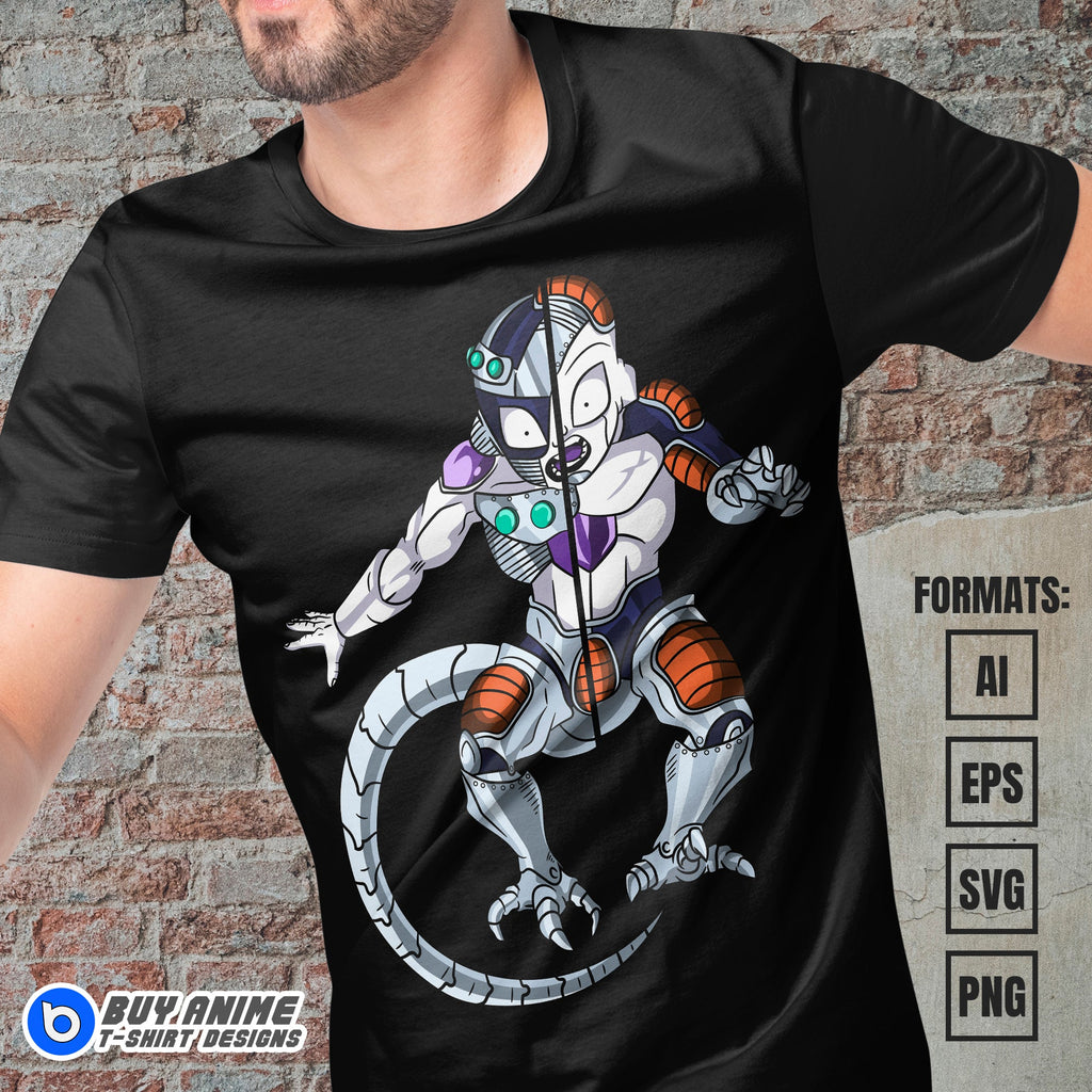 Premium Frieza Dragon Ball Anime Vector T-shirt Design Template #11