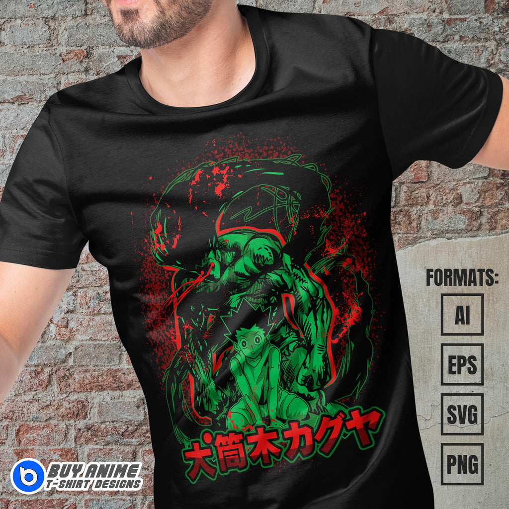 Premium Gon Hunter x Hunter Anime Vector T-shirt Design Template #5