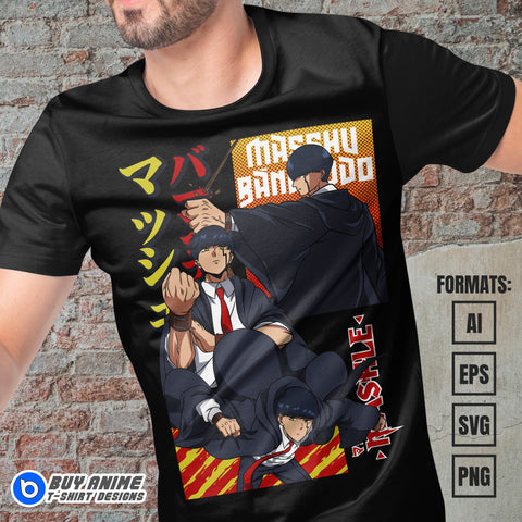 Premium Mashle Magic and Muscles Anime Vector T-shirt Design Template #5