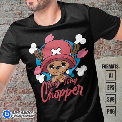 Premium Chopper One Piece Anime Vector T-shirt Design Template #8