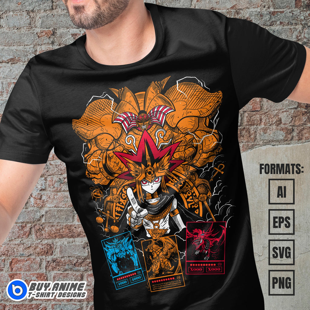 Premium Yu Gi Oh Anime Vector T-shirt Design Template #4