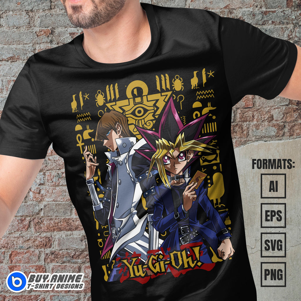 Premium Yu Gi Oh Anime Vector T-shirt Design Template #5