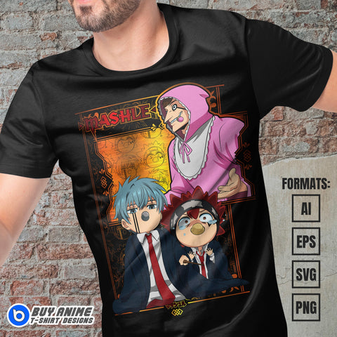 Premium Mashle Magic and Muscles Anime Vector T-shirt Design Template #7