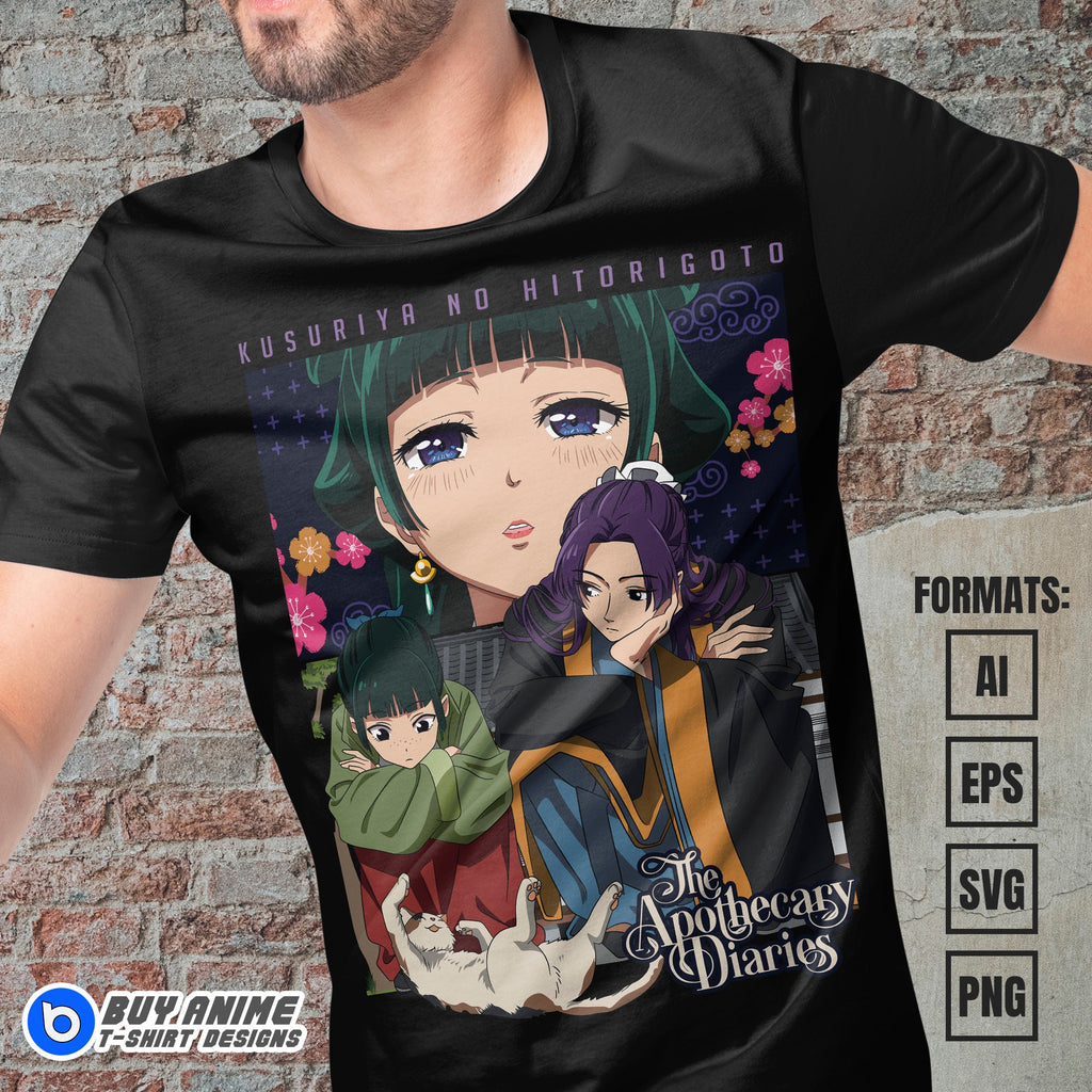 Premium The Apothecary Diaries Anime Vector T-shirt Design Template