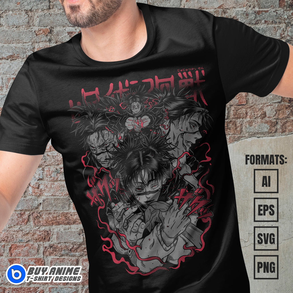 Premium Choso Jujutsu Kaisen Anime Vector T-shirt Design Template #3