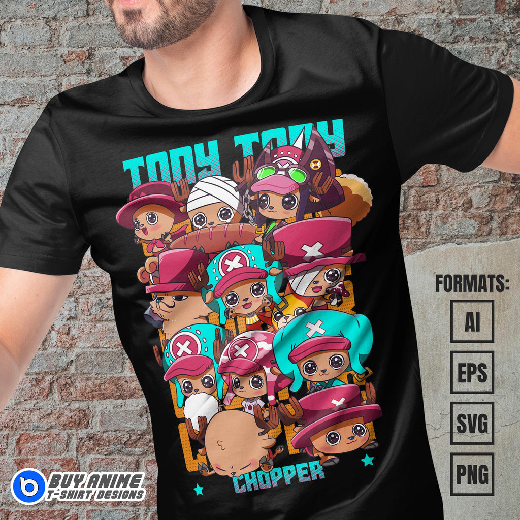 Premium Chopper One Piece Anime Vector T-shirt Design Template #10