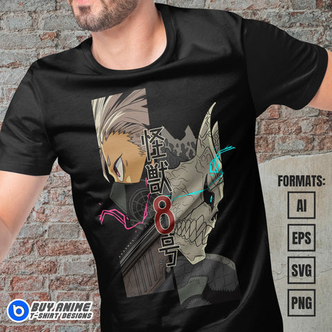 Premium Kaiju No. 8 Anime Vector T-shirt Design Template #4