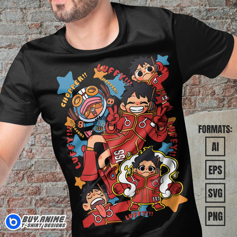 Premium One Piece Egghead Anime Vector T-shirt Design Template #4