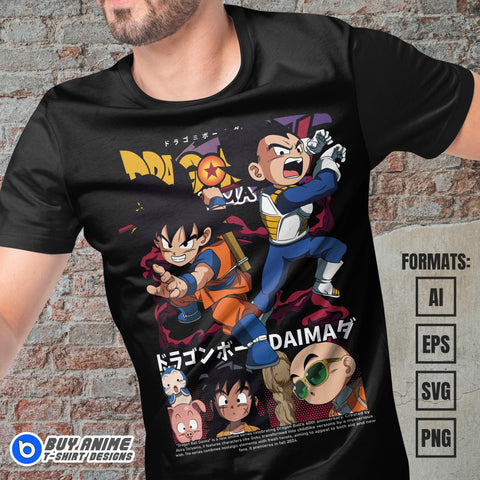 Premium Dragon Ball Daima Anime Vector T-shirt Design Template