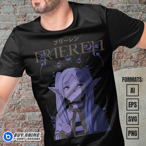 Premium Frieren Beyond Journeys End Anime Vector T-shirt Design Template #5