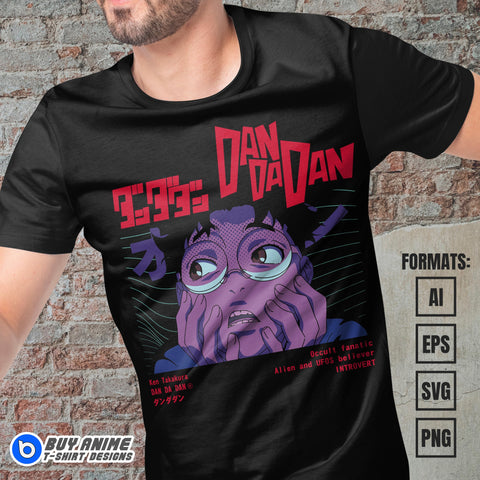 Premium Dandadan Anime Vector T-shirt Design Template #3