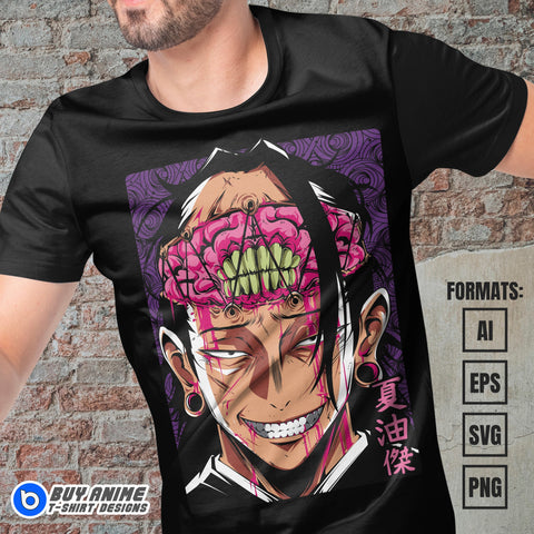 Premium Suguru Geto Jujutsu Kaisen Anime Vector T-shirt Design Template #7