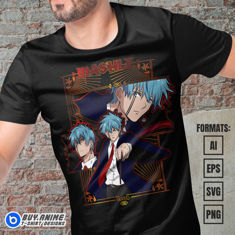 Premium Mashle Magic and Muscles Anime Vector T-shirt Design Template #8